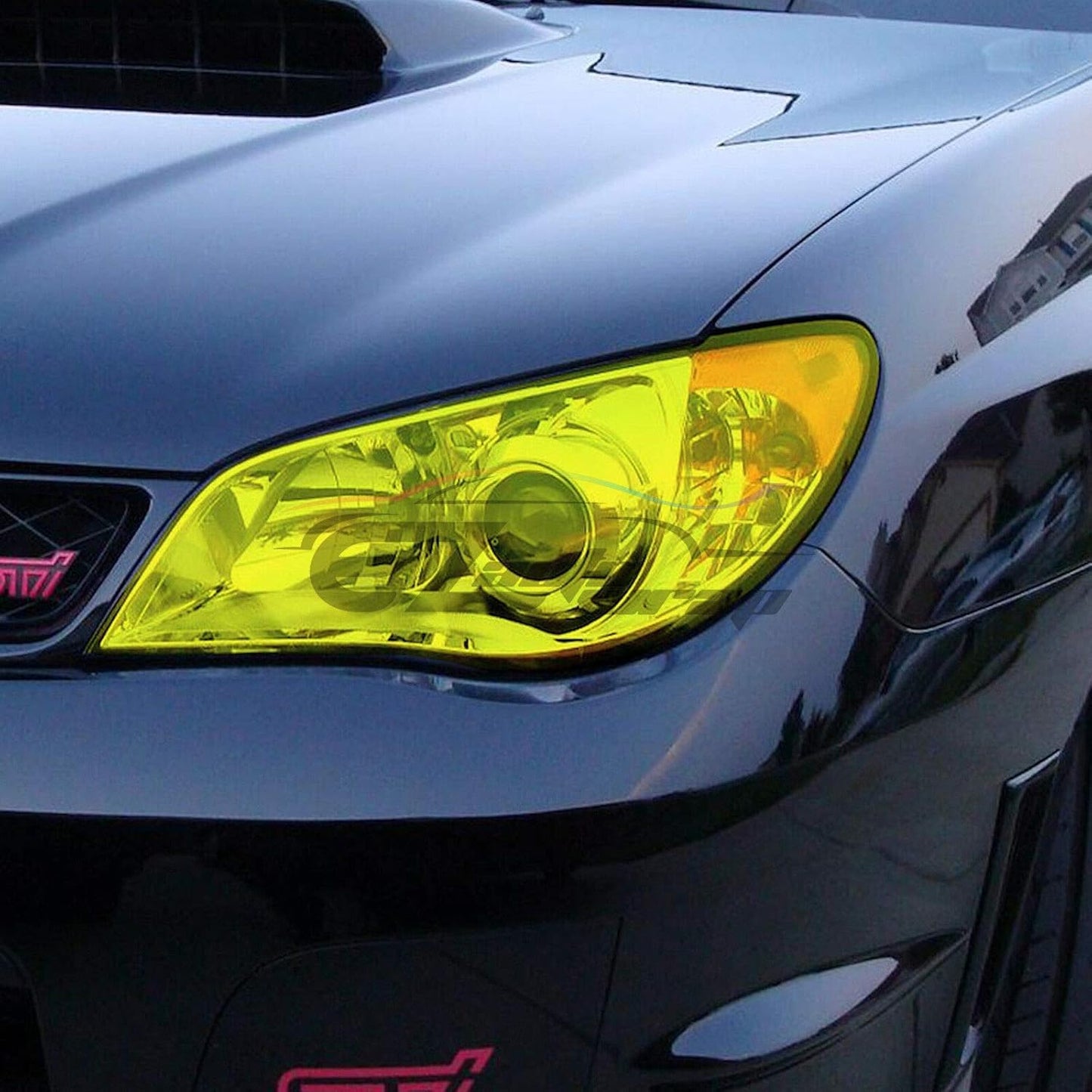 EZAUTO WRAP Free Tool Kit 12"x36" (1FT x 3FT) Glossy Medium Black Smoke Headlight Taillight Fog Light Side Marker Vinyl Tint Film Self Adhesive