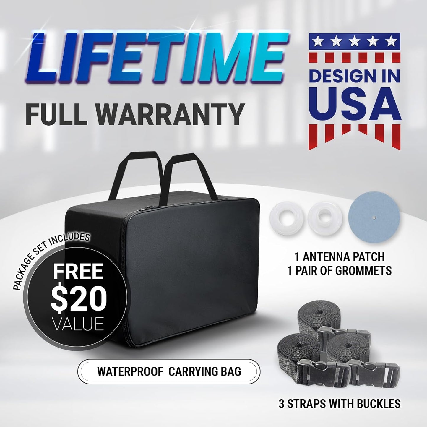 iCarCover Custom Car Cover for Pontiac GTO (1964-1967) Waterproof All-Weather Rain Snow UV Sun Protector Full Exterior Indoor Outdoor Car Cover (Stripe - Black/Red)