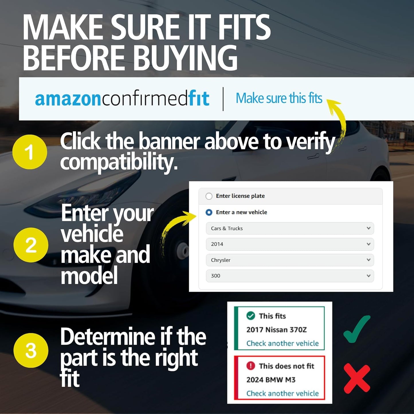 Premium Semi-Metallic Front Brake Pads (1001-1565AM) Replacement for Nissan NV1500 2021-2012, NV2500 2021-2012, NV3500 2021-2012, TITAN XD 2023-2016