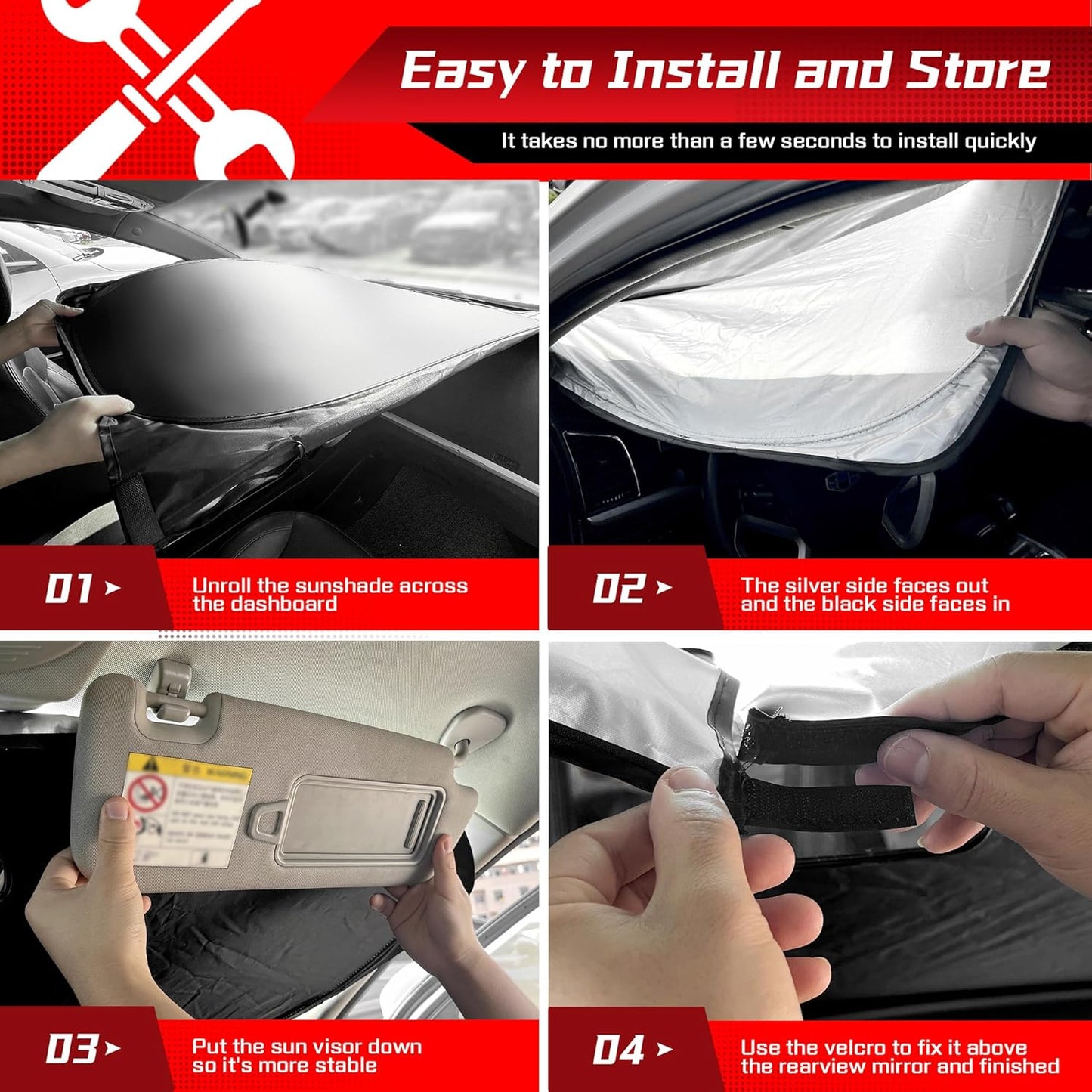 ARISMOTOR Windshield Sun Shade for Kia Sorento 2021-2025 2026, Custom Fit Foldable Front Window Sunshade Sun Visor Protector, Block UV Rays Keep Your Car Cooler