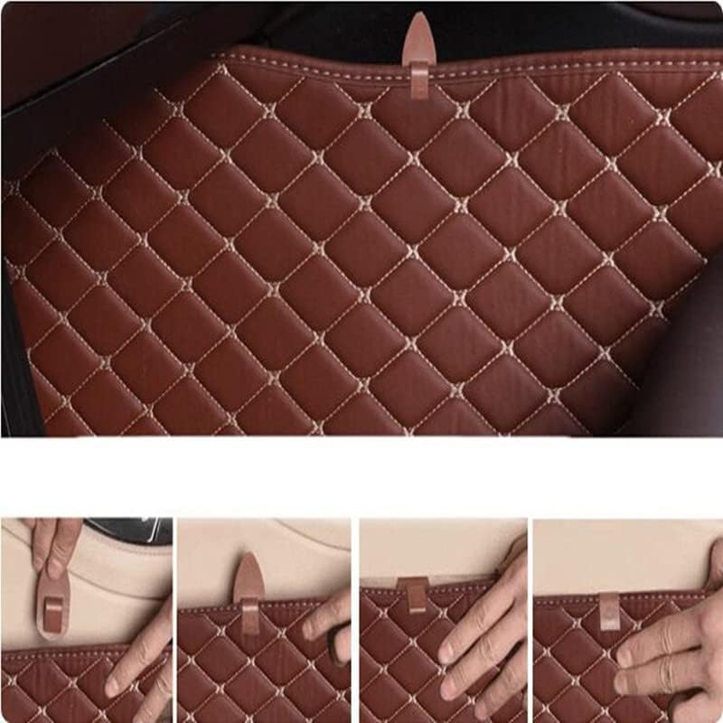 Custom All-Weather Protection Luxury Leather Floor Mats for Cars SUVs Trucks According Anti-Slip Leather Floor mats ﻿ (Black Gold)