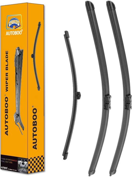 AUTOBOO 24"+20" Windshield Wipers with 13" Rear Wiper Blades Replacement for Audi Q5 2009-2017,SQ5 2014-2017,RS Q3 2021-2022 -Original Factory Quality (Pack of 3)