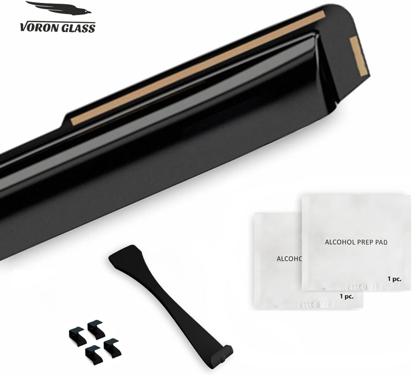 Voron Glass in-Channel Extra Durable Rain Guards for Ford Bronco Sport 2021-2025, Window Deflectors, Vent Window Visors, 4 Pieces - 200488