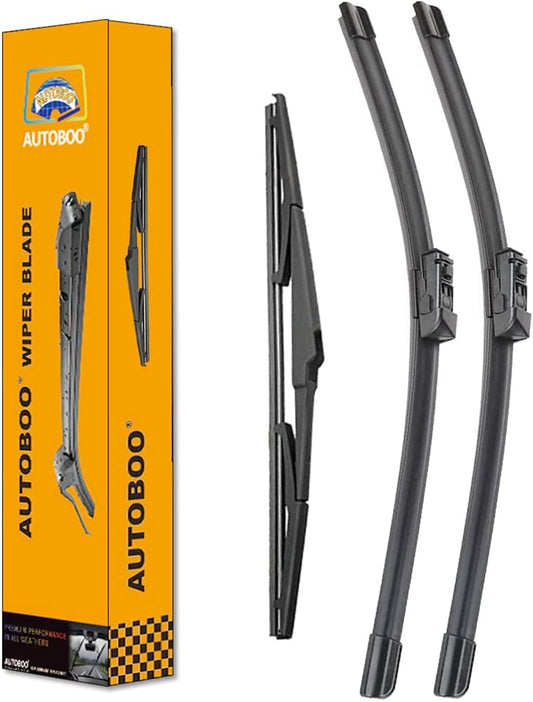 AUTOBOO 26"+17" Windshield Wipers with 14" Rear Wiper Blade Replacement for Subaru Forester 2019 2020 2021 2022 2023 2024 -Original Factory Quality (Pack of 3)