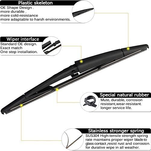 AUTOBOO 18"+18" Windshield Wipers with 14" Rear Wiper Blade Replacement for Jeep Commander 2006 2007 208 2009 2010 -Original Factory Quality (Pack of 3)