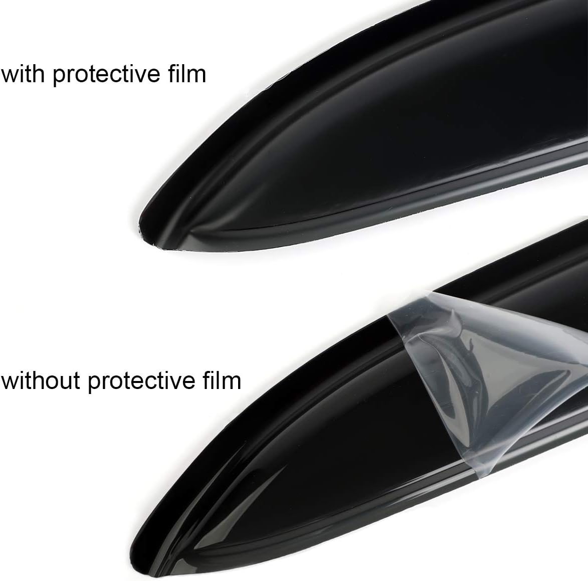 94808 Side Window Visors Wind Vent Deflector fit for 1997-2003 Ford F150/Ford F250 Extended (Super) Cab with 2 Half Size Rear Doors,4pcs Outside Mount Style Sun Rain Guards Set
