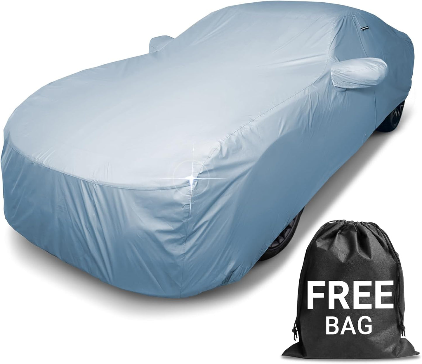 iCarCover Premium Car Cover for 1988-1994 Pontiac Sunbird 2-Door Heavy Duty Waterproof All-Weather Automobiles Custom Fit Indoor Outdoor UV Snow Protection Covers with Straps and Bag