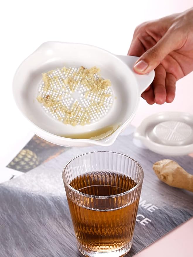 Advanced Ceramic Grater for Ginger, Garlic and Onion, 6 Inches (6-Inch)