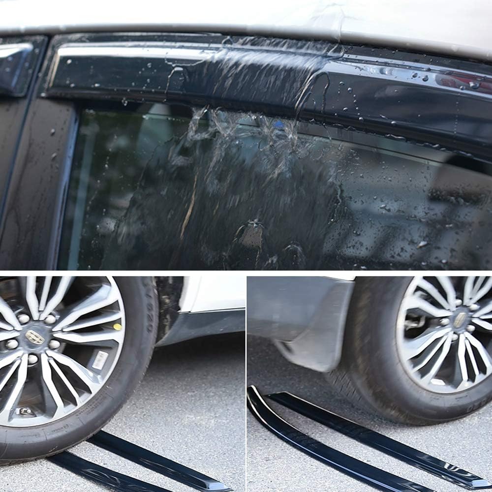 94738 Side Window Wind Deflector,4pc Outside Mount Style Nice Sun Rain Guards Set,Window Visor fit for 2004-2014 Ford F150 Super/Extended Cab Only(Not Fit 2004 Heritage)