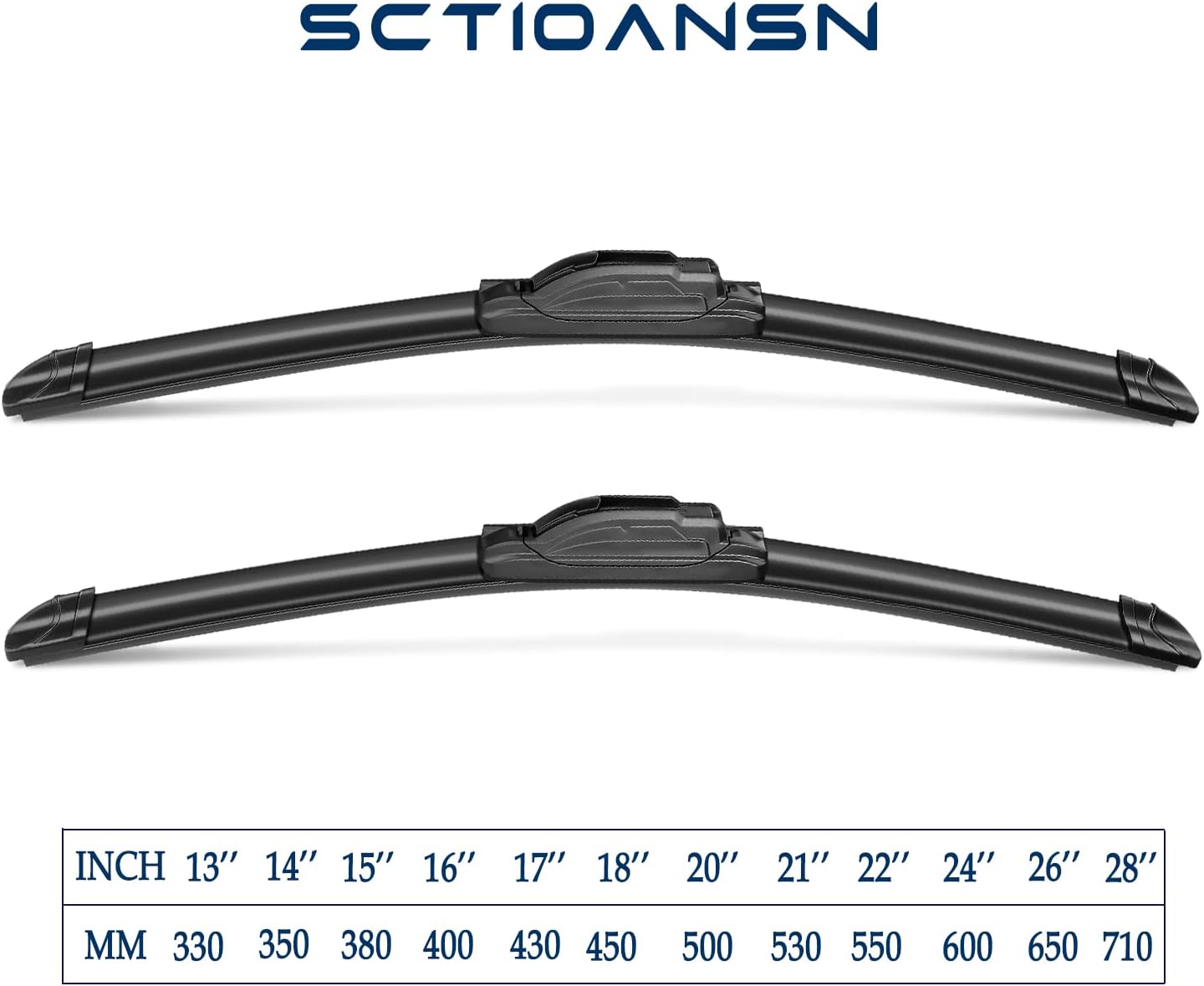 3 Wipers Set for Suzuki SX4 2007-2013, Windshield Wiper Blades Original Equipment Replacement Front and Rear- 26"/14"/10B" (Pack of 3) J- HOOK