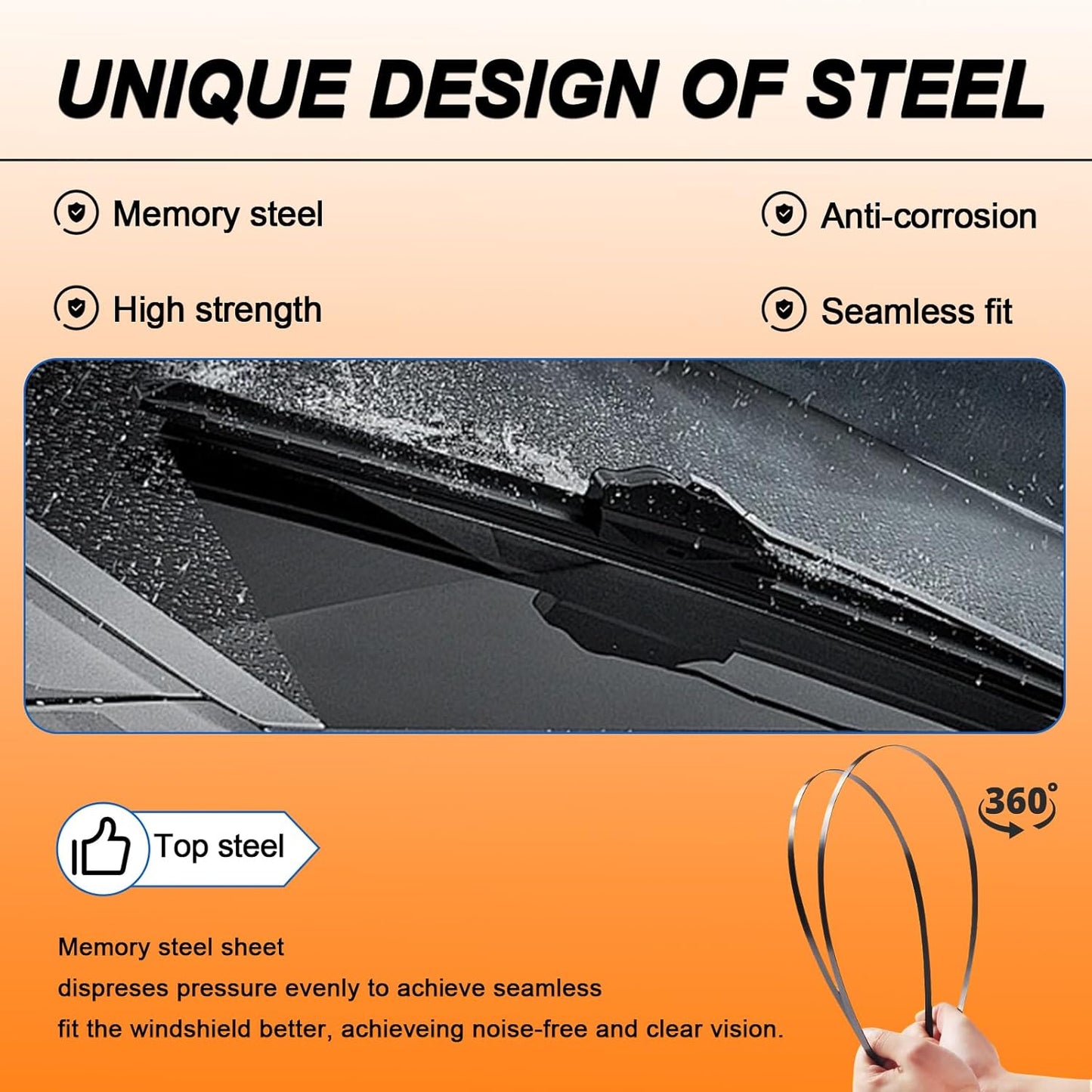 HULADAED® 16'' 16'' 12'' Windshield Wipers Replacement for Jeep Wrangler 2024-2018,Silicone Front Rear Wiper blades for MY Car-All Weather & Quiet(3 PACK)