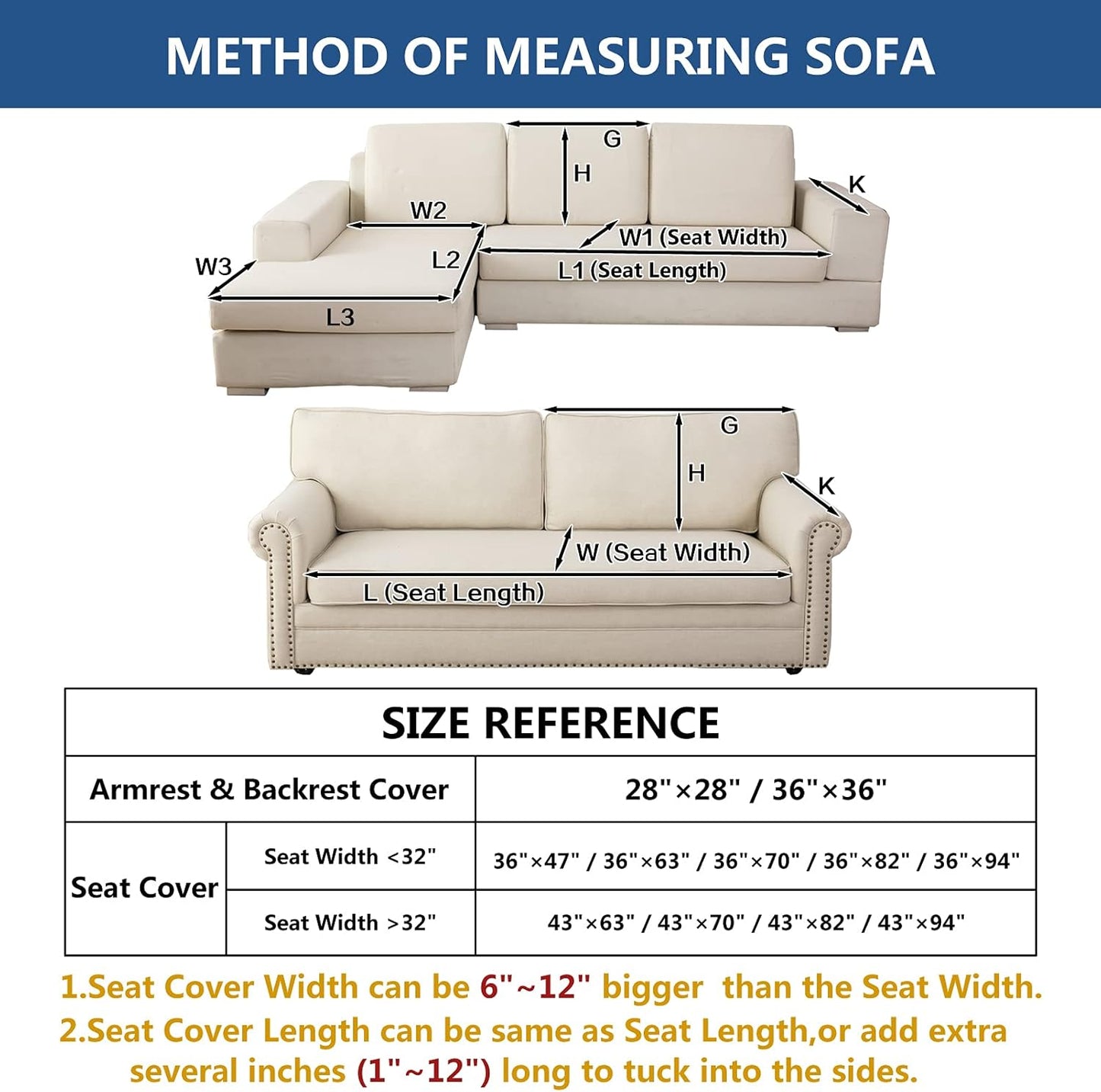 Eismodra Couch Cover,Sectional Couch Covers,Sofa Covers for 3 Cushion Couch,Anti-Slip Sofa Slipcovers for Dogs Cats Kids Loveseat Recliner L Shaped Armrest Backrest,Coffee 43''x82''(Only 1 Piece)