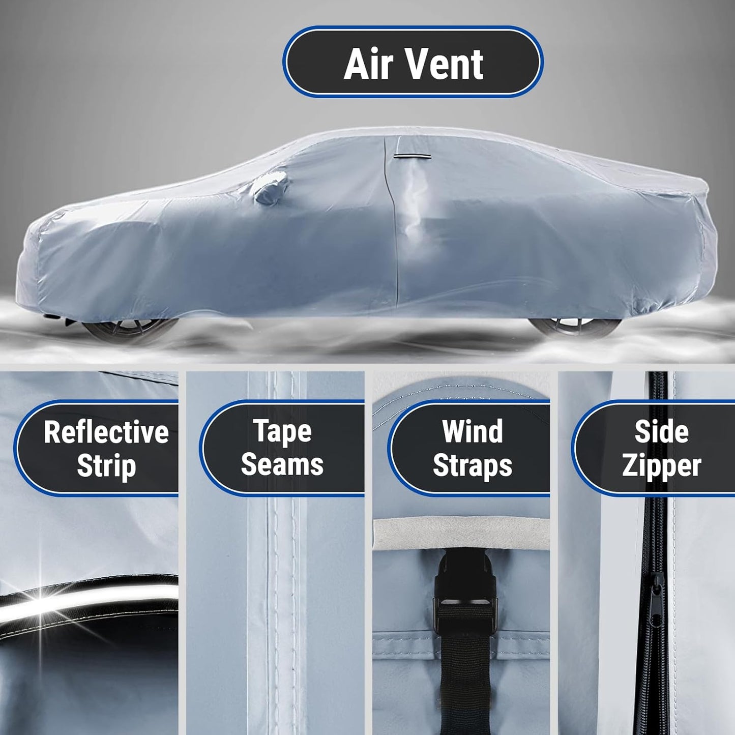 iCarCover Premium Car Cover for 1994-1999 Buick Riviera Heavy Duty Waterproof All-Weather Automobiles Custom Fit Indoor Outdoor UV Snow Protection Covers with Straps and Bag