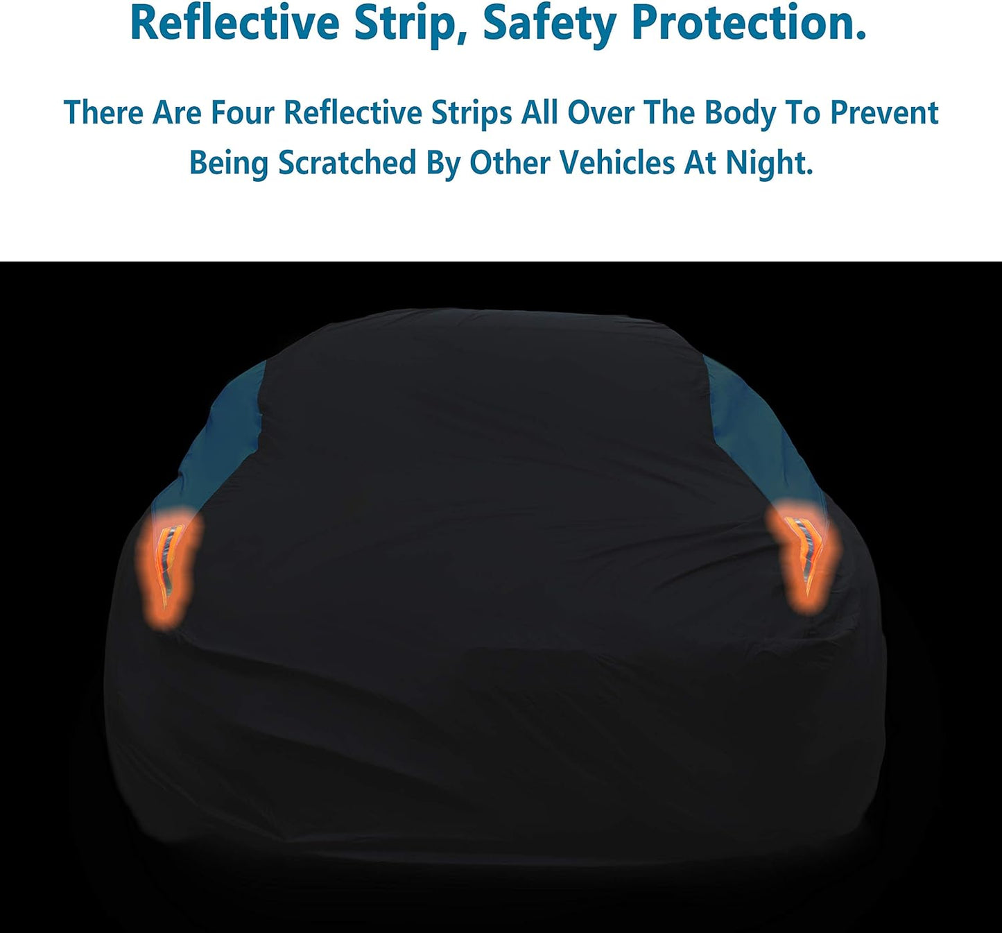 MORNYRAY Waterproof Car Cover All Weather Snowproof UV Protection Windproof Outdoor Full car Cover, Universal Fit for Sedan (Blue, A2-Fit Sedan Length(Up to 177 inch)