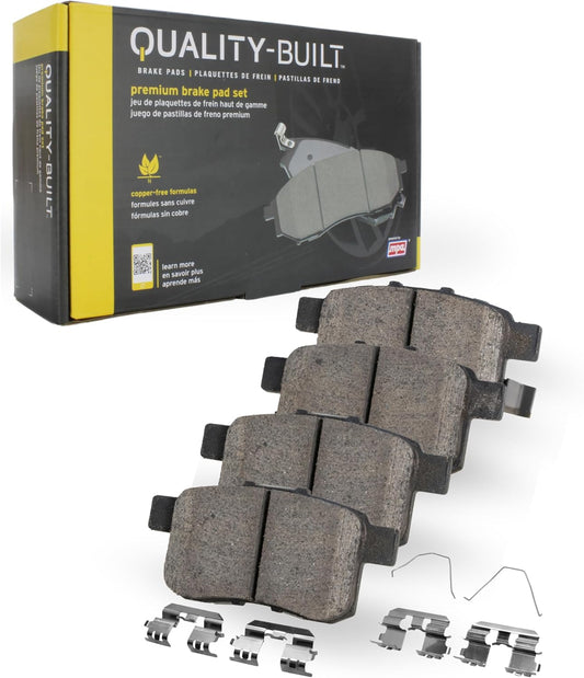 Premium Semi-Metallic Front Brake Pads (1001-0820M) Compatible with Dodge Dakota 2000-2002, Dodge Durango 2000-2002