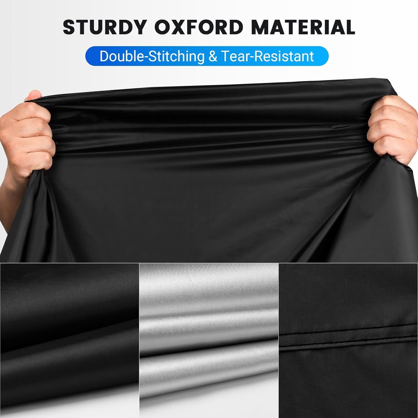 Favoto Motorcycle Cover All Season - Universal Weather Quality Waterproof Sun Rain Outdoor Protection Night Reflective with Lock-Holes & Storage Bag Fits up to 86.6" Motorcycles Vehicle Cover