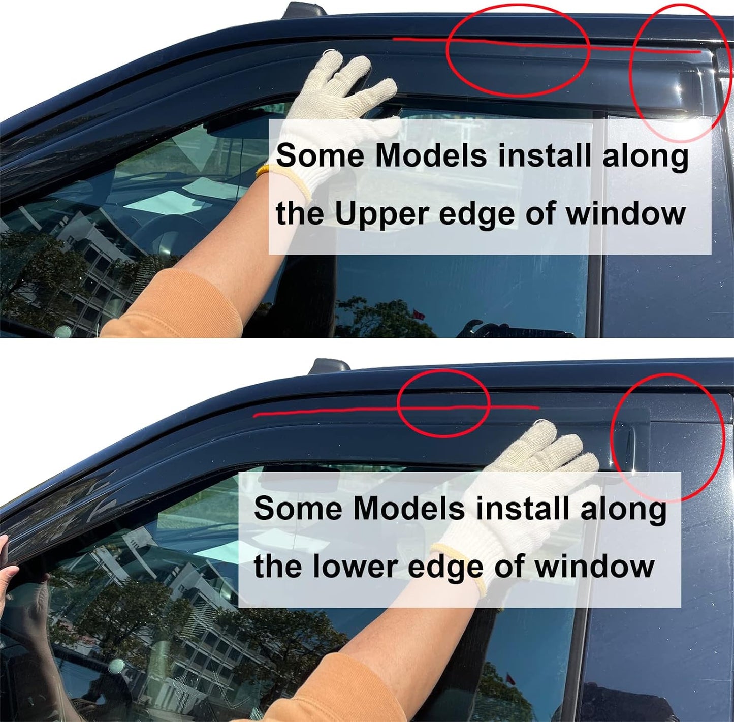 4pc Sun Rain Guards Window Visor Wind Deflector Compatible with Nissan Sentra Sedan 00-06 Smoke 94227