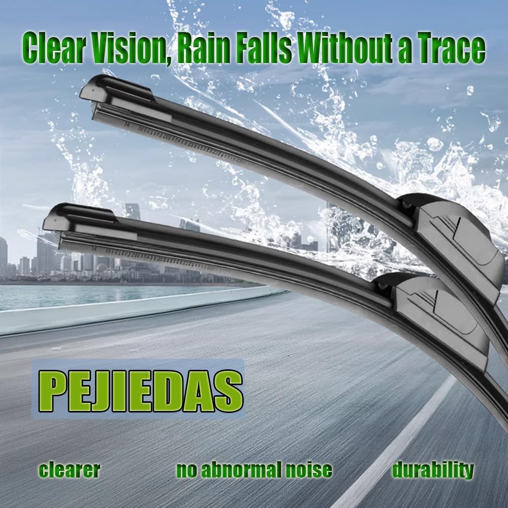 OEM Quality Front Wiper Blades, Replacement for 2016-2020 Chevrolet Spark,2016,2012-2019 Fiat 500,2012-2019 Nissan Versa, OE Original Style (24 Inch + 14 Inch Front Wiper Blades)