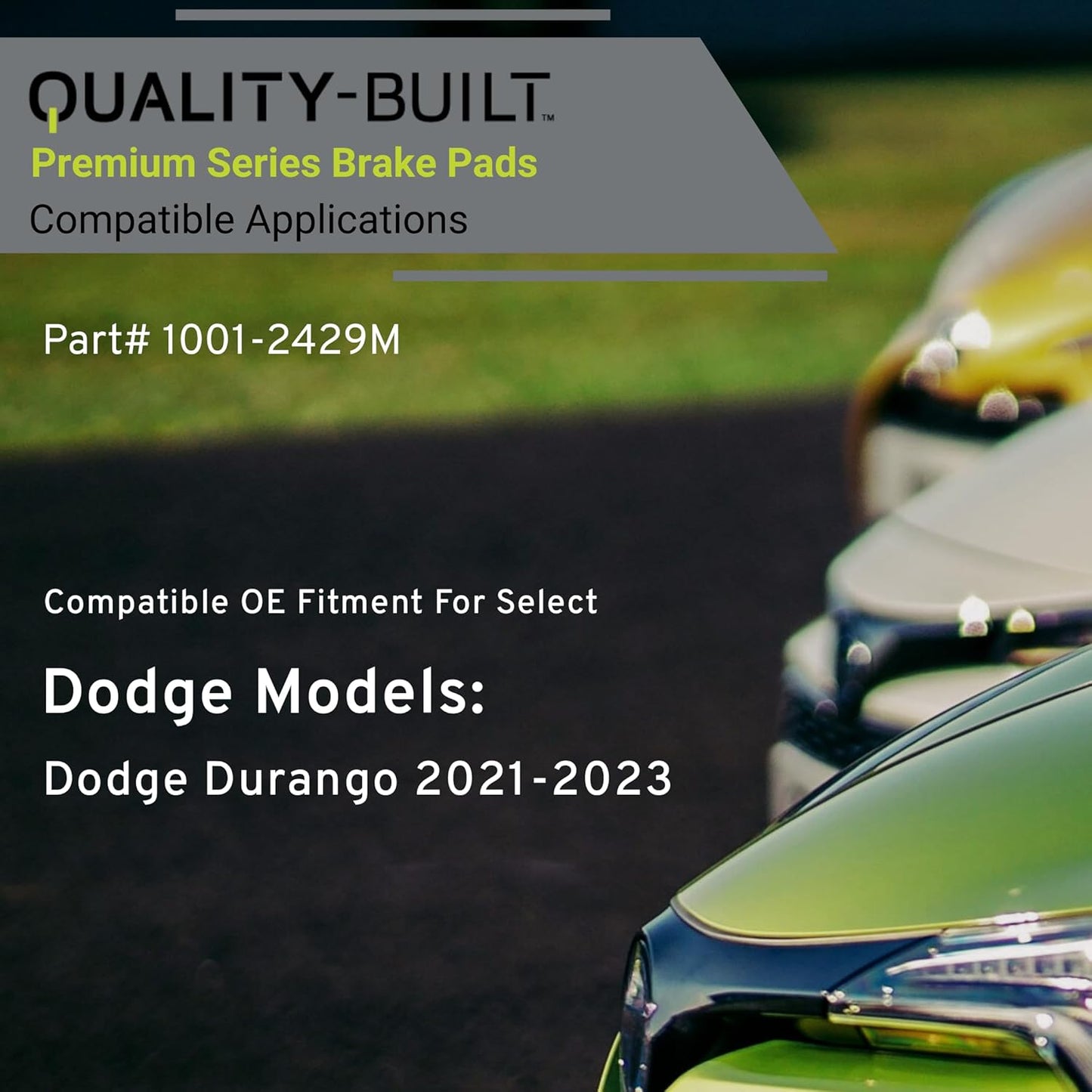 Premium Semi-Metallic Front Brake Pads (1001-2429M) Compatible with Dodge Durango 2021-2024