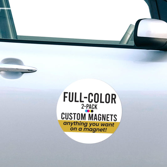 Magnet Me Up Customizable and Personalized Automotive Magnet Decals (12" Round)