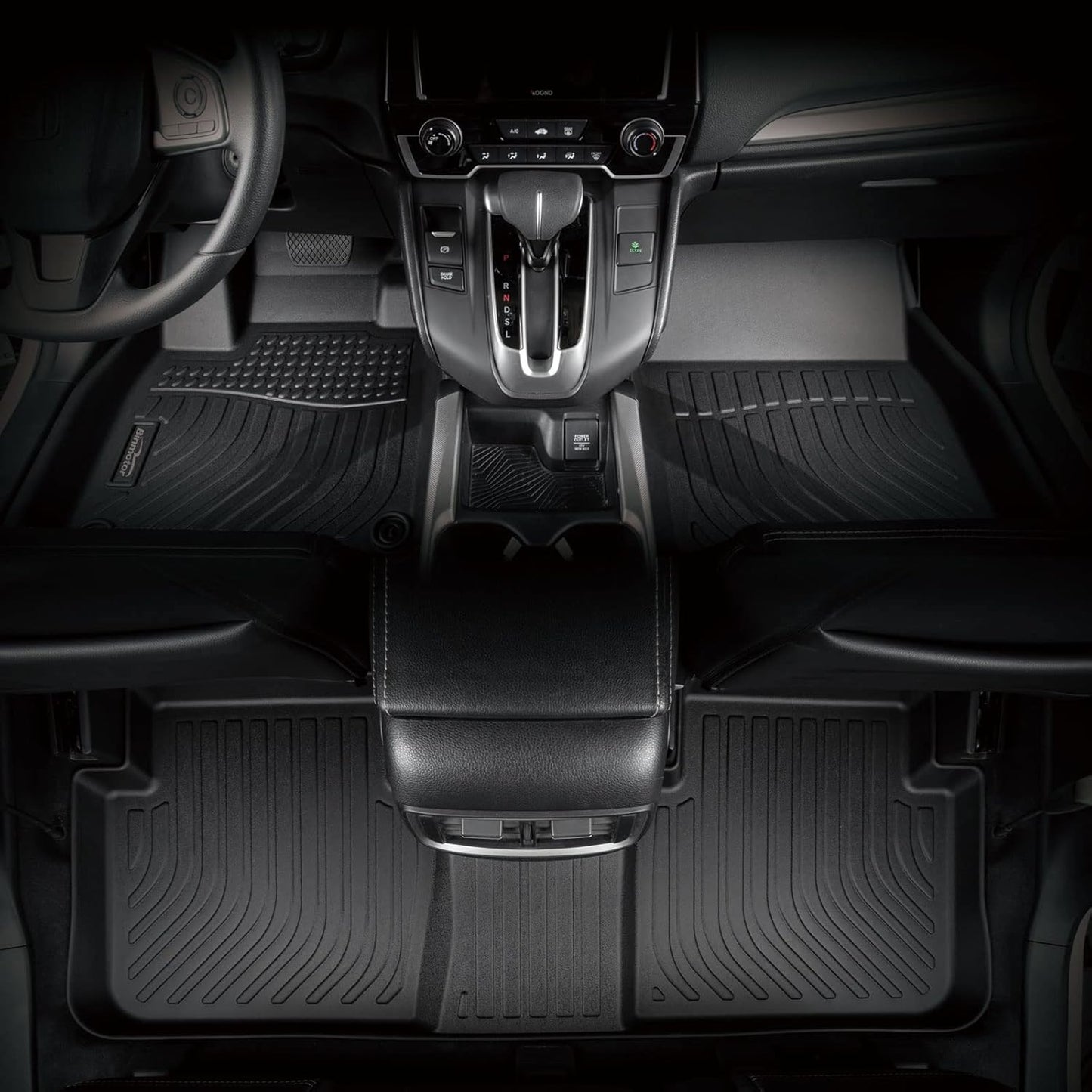 Binmotor-Floor Mats for Toyota 4Runner 1996-2002, 1st+2nd Row, TPE Rubber Custom Fit Mat All Weather Car Mats for Toyota 4Runner Accessories