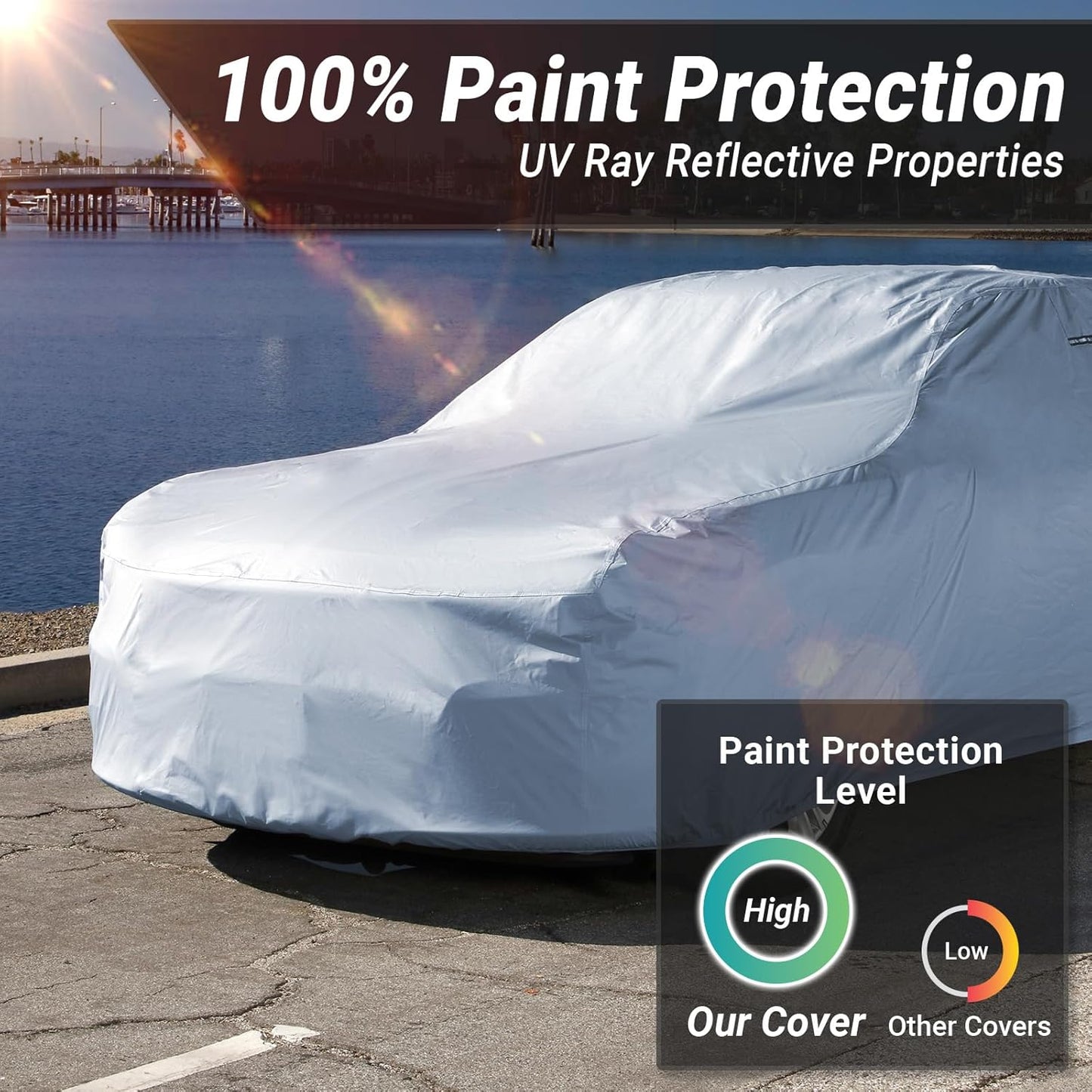 iCarCover Premium Car Cover for 1975-1977 Pontiac Astre Wagon Heavy Duty Waterproof All-Weather Automobiles Custom Fit Indoor Outdoor UV Snow Protection Covers with Straps and Bag
