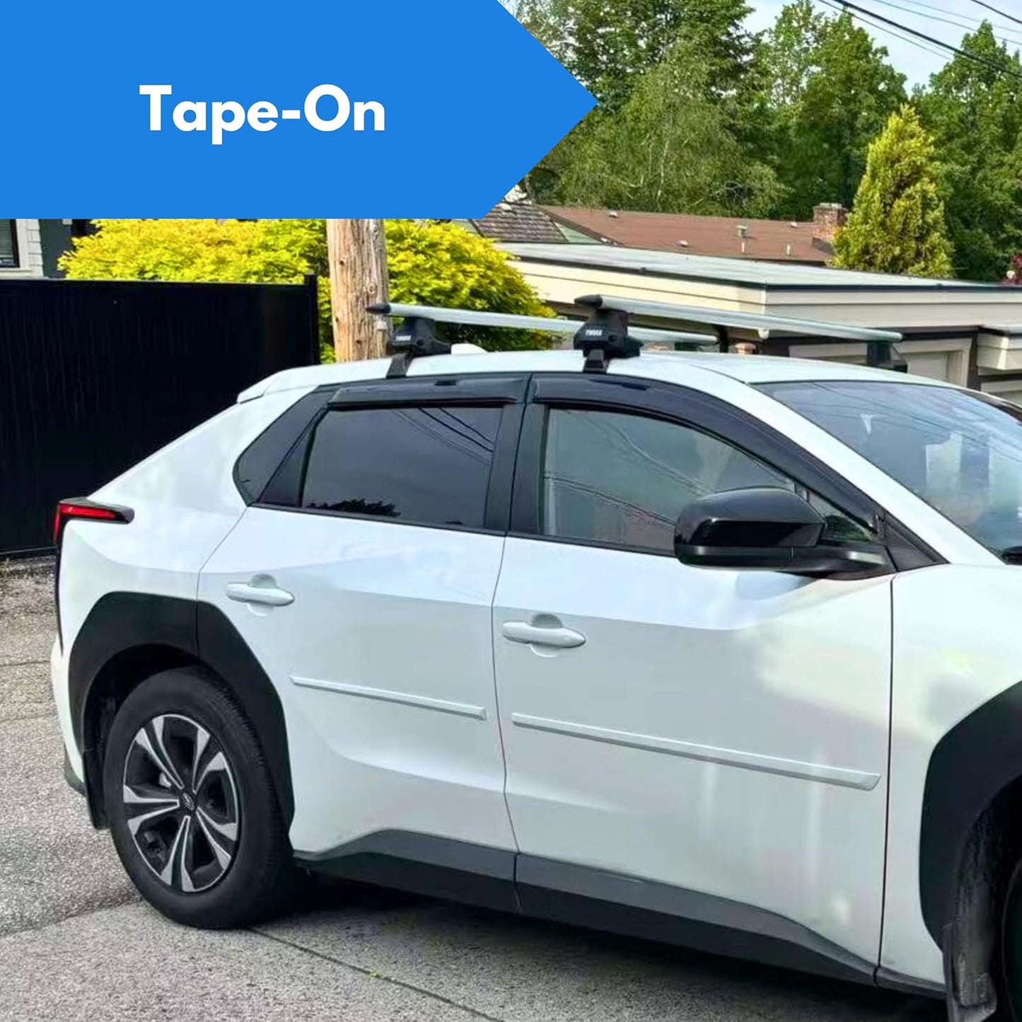 KPY Window Visor Compatible with Jeep Cherokee 4-Door 1984-2001 (Excludes Limited Model), 4PC Rain Guard Side Window Vent Deflectors Tape-On Style, 1992 1993 1994 1995 1996 1997 1998 1999 2000 2001
