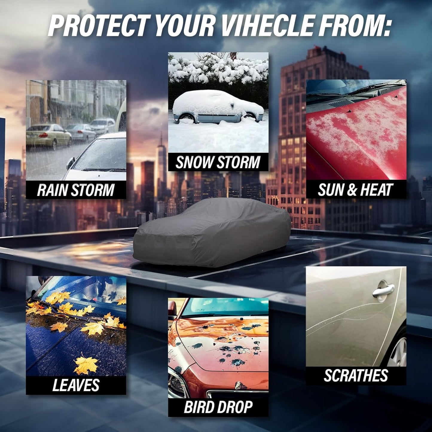 Supreme Full Car Cover - Semi Custom Fit for Equinox 2005-2009 SUV 4-Door | All-Weather Protection: Waterproof, Dustproof, Windproof, UV-Resistant | Includes Accessories