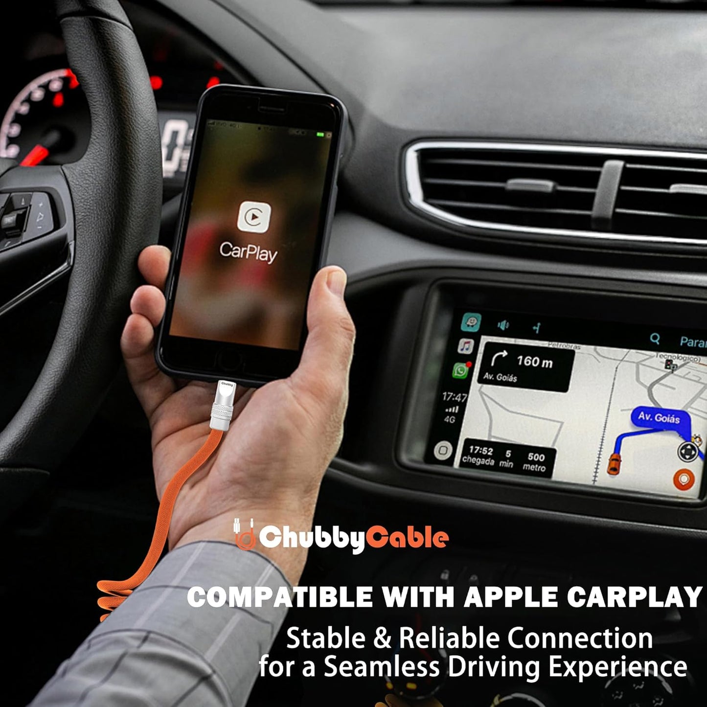 chubbycable Curly Chubby - Retractable Fast Charging Cable 240W Coiled Charger Cord for Car Durable USB-C Cable for Phones, Tablets and More, Dark Blue+Dark Blue, USB-A to Type-C, 1.3FT-2.3FT