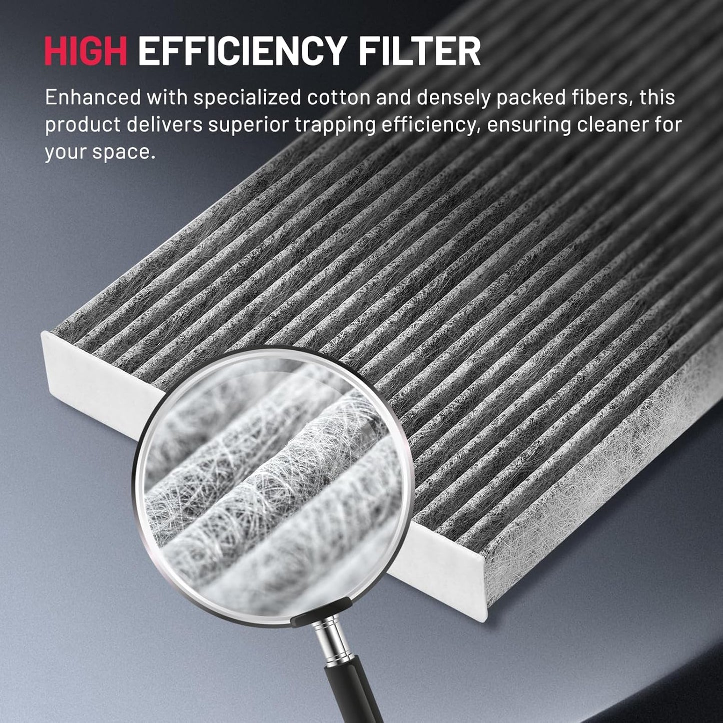 BDFHYK Cabin Air Filter with Activated Carbon Compatible with Ford Fusion 2010-2012, Compatible with Lincoln MKZ 2010-2012, Replace# CF11174, AE5Z19N619A