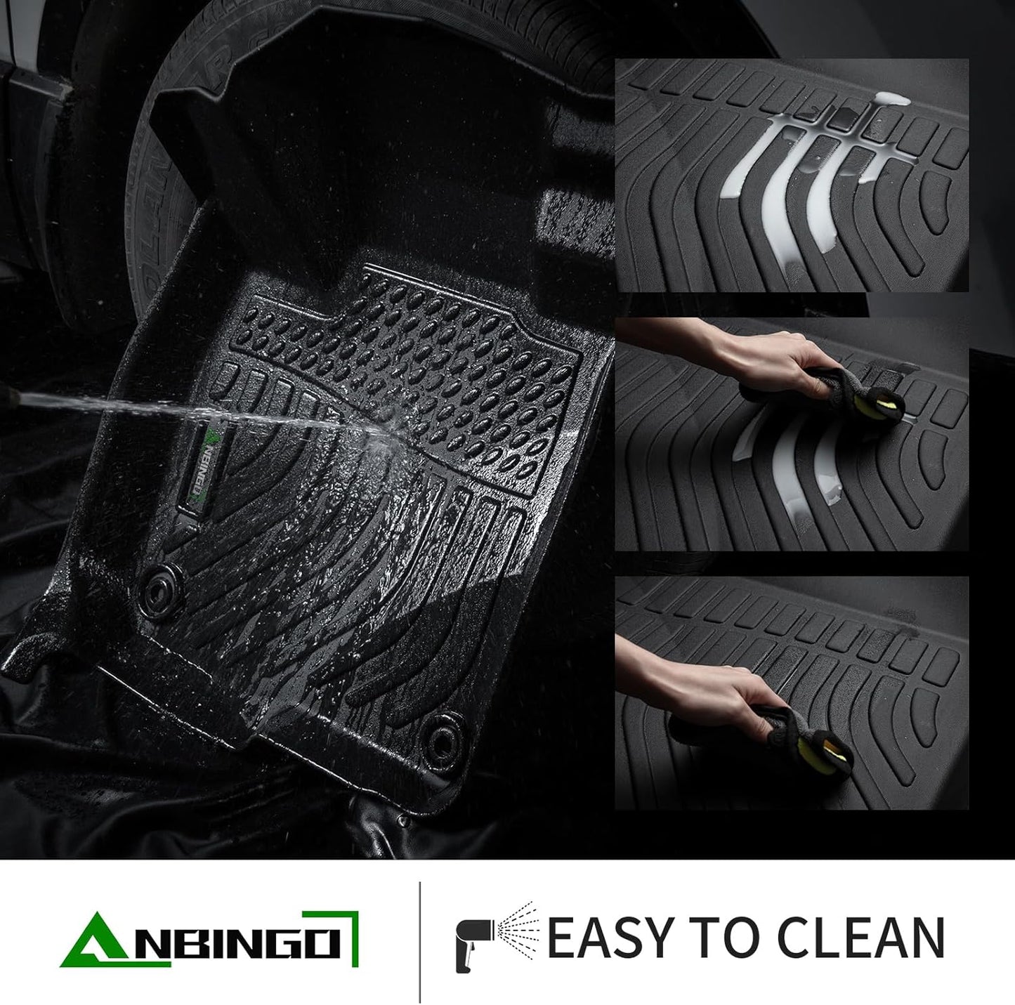 ANBINGO®-Floor Mats & Cargo Liner for Hyundai Venue 2025 2024-2020（Cargo Mat Only for Upper Position） All Weather Car Floor Mat for Hyundai Venue SE/SEL/Limited,Venue Accessories Black