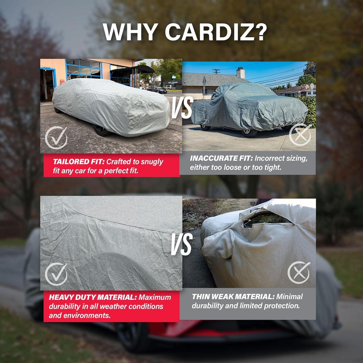 Supreme Full Car Cover – Semi Custom Fit for Full-Size Cars | Dustproof, Windproof, UV Protection, Breathable & Durable All-Weather Protection | Fits Volkswagen 411 1968-1972 Wagon 2-Door